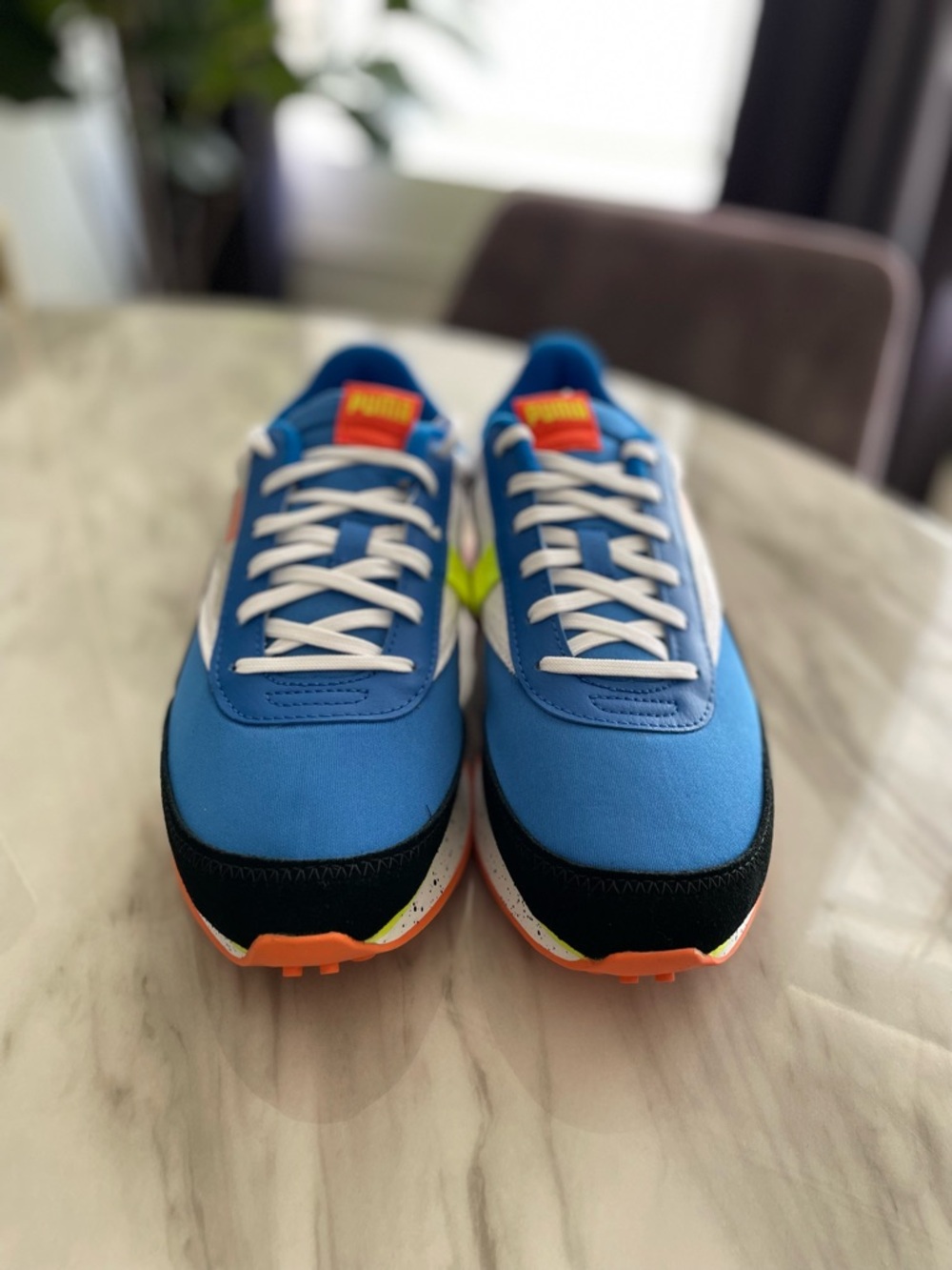 Puma Bright Blue Casual Runner with Neon and Black Accents